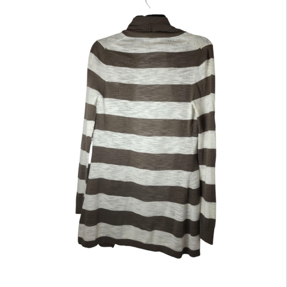 Banana Republic Striped Drape Front Open Knit Cardigan Sweater Size XS - Picture 2 of 5